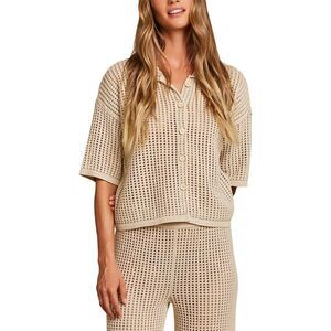 Barefoot Dreams Womens  Sun-Bleached Top, Grey